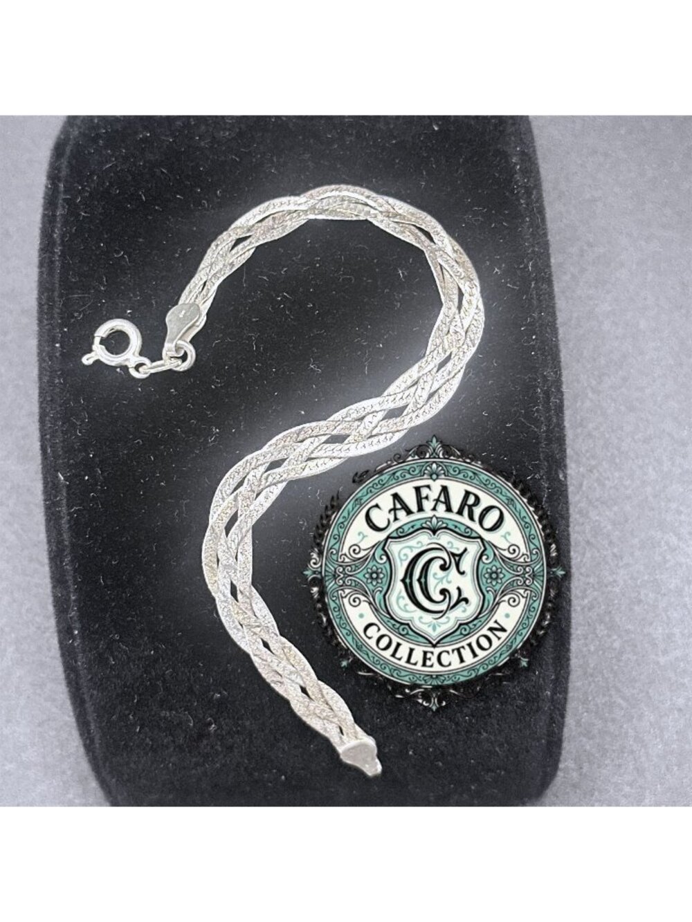Vintage .925 Sterling Silver Multi-Strand Herringbone Bracelet By Cafaro Collect